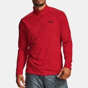 NWT Men's Under Armour Fleece ¼ Zip jacket size XL in red New with tag